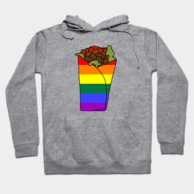 LGBTQ Pride Burrito Hoodie by LunaMay